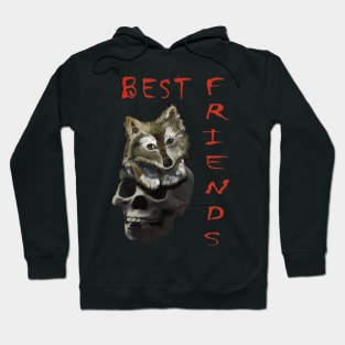 Wolf and Skull Hoodie